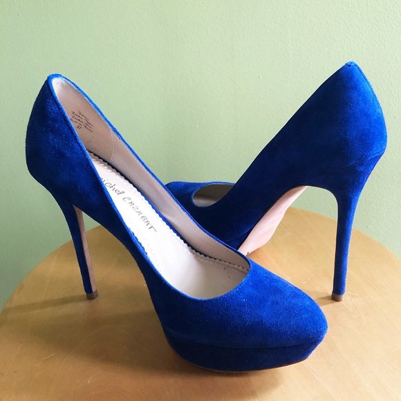 Jean-Michel Cazabat Shoes - Jean-Michel Casabat cobalt blue suede platform pumps 7M Neiman Marcus